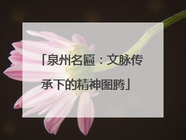 泉州名匾：文脉传承下的精神图腾