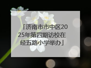 济南市市中区2025年第四期访校在经五路小学举办