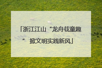 浙江江山“龙舟载童趣” 掀文明实践新风