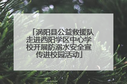 涡阳县公益救援队走进西阳学区中心学校开展防溺水安全宣传进校园活动