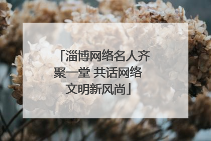 淄博网络名人齐聚一堂 共话网络文明新风尚