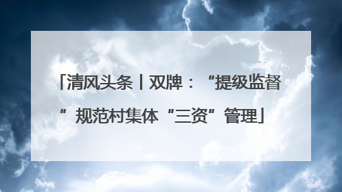 清风头条丨双牌：“提级监督”规范村集体“三资”管理