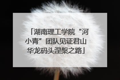 湖南理工学院“河小青”团队见证君山华龙码头涅槃之路