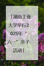 湖南工业大学举行2025年“六一”亲子活动