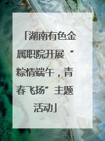 湖南有色金属职院开展“粽情端午，青春飞扬”主题活动