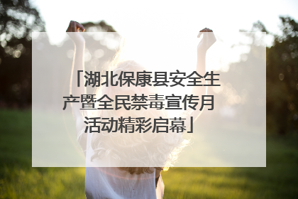 湖北保康县安全生产暨全民禁毒宣传月活动精彩启幕