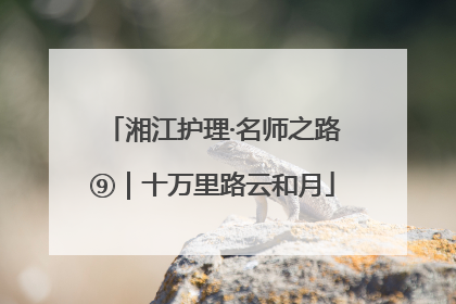 湘江护理·名师之路⑨｜十万里路云和月