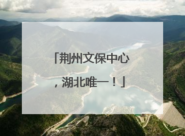 荆州文保中心，湖北唯一！