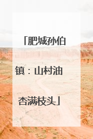 肥城孙伯镇：山村油杏满枝头