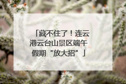 藏不住了！连云港云台山景区端午假期“放大招”