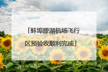 蚌埠滕湖机场飞行区预验收顺利完成