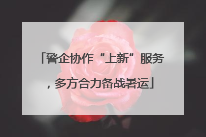 警企协作“上新”服务，多方合力备战暑运