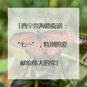 西宁兴海路街道：“七一”，特别的爱献给伟大的党