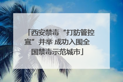 西安禁毒“打防管控宣”并举 成功入围全国禁毒示范城市
