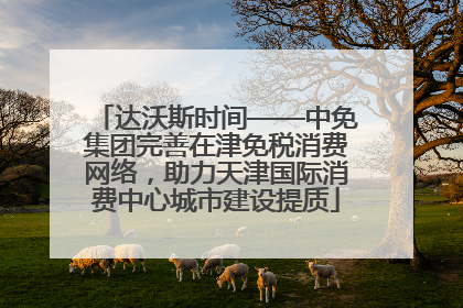 达沃斯时间——中免集团完善在津免税消费网络，助力天津国际消费中心城市建设提质