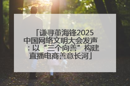 谦寻董海锋2025中国网络文明大会发声：以“三个向善”构建直播电商善意长河