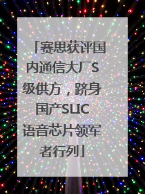 赛思获评国内通信大厂S级供方，跻身国产SLIC语音芯片领军者行列