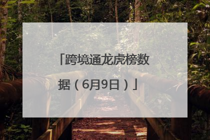跨境通龙虎榜数据（6月9日）
