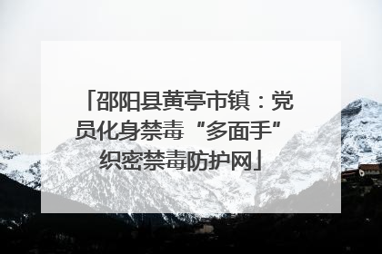 邵阳县黄亭市镇：党员化身禁毒“多面手” 织密禁毒防护网