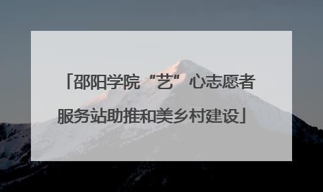 邵阳学院“艺”心志愿者服务站助推和美乡村建设
