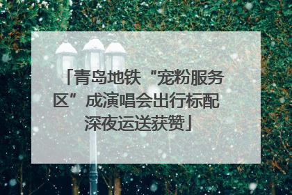 青岛地铁“宠粉服务区”成演唱会出行标配 深夜运送获赞