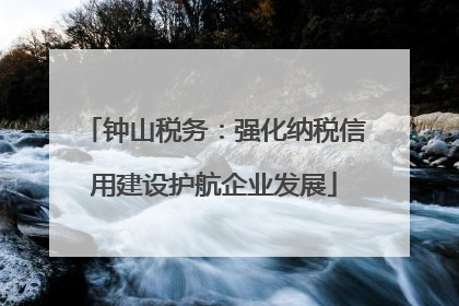 钟山税务：强化纳税信用建设护航企业发展