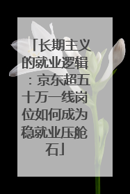 长期主义的就业逻辑：京东超五十万一线岗位如何成为稳就业压舱石