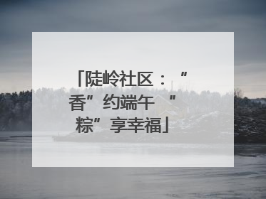 陡岭社区：“香”约端午 “粽”享幸福