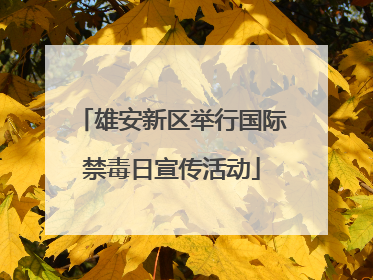 雄安新区举行国际禁毒日宣传活动