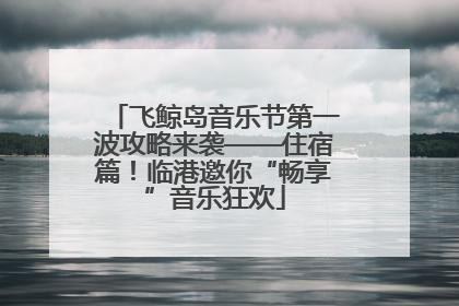 飞鲸岛音乐节第一波攻略来袭——住宿篇！临港邀你“畅享”音乐狂欢
