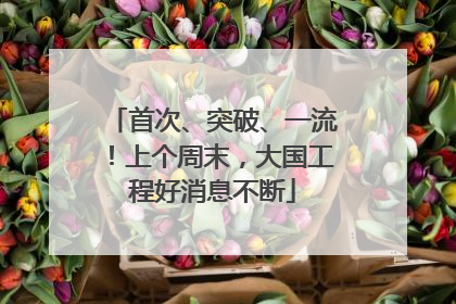 首次、突破、一流！上个周末，大国工程好消息不断