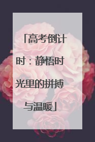 高考倒计时：静悟时光里的拼搏与温暖
