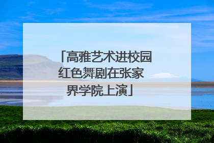 高雅艺术进校园 红色舞剧在张家界学院上演