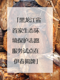 黑龙江省首家生态环境保护志愿服务试点在伊春揭牌