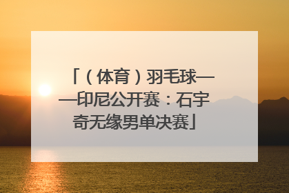 （体育）羽毛球——印尼公开赛：石宇奇无缘男单决赛