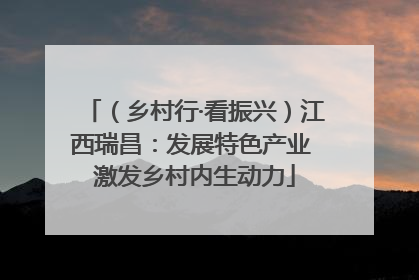 （乡村行·看振兴）江西瑞昌：发展特色产业 激发乡村内生动力