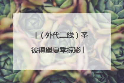 （外代二线）圣彼得堡夏季掠影