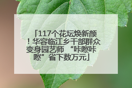 117个花坛焕新颜！华容临江乡干部群众变身园艺师 “咔嚓咔嚓”省下数万元