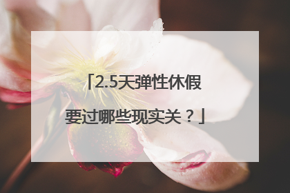 2.5天弹性休假要过哪些现实关？