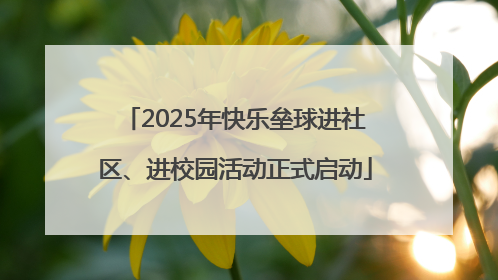 2025年快乐垒球进社区、进校园活动正式启动