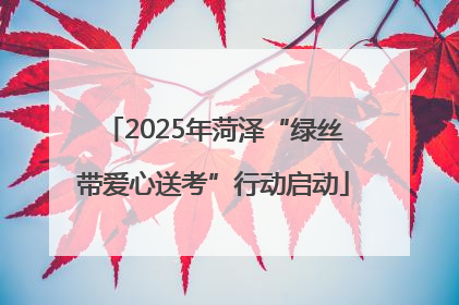 2025年菏泽“绿丝带爱心送考”行动启动
