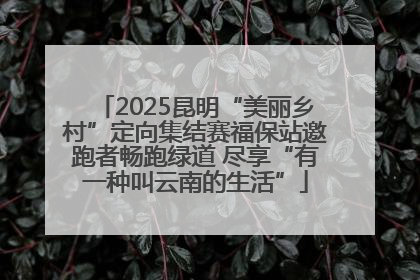 2025昆明“美丽乡村”定向集结赛福保站邀跑者畅跑绿道 尽享“有一种叫云南的生活”