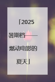2025暑期档——燃动电影的夏天