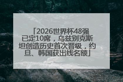2026世界杯48强已定10席，乌兹别克斯坦创造历史首次晋级，约旦、韩国获出线名额