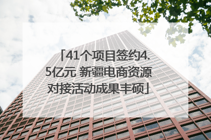 41个项目签约4.5亿元 新疆电商资源对接活动成果丰硕