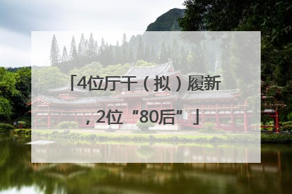 4位厅干（拟）履新，2位“80后”