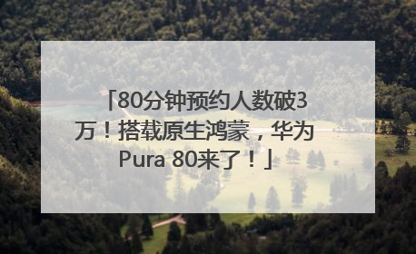 80分钟预约人数破3万！搭载原生鸿蒙，华为Pura 80来了！