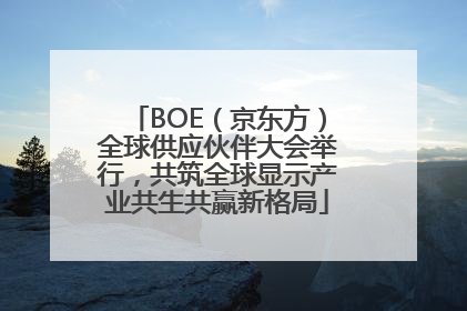 BOE（京东方）全球供应伙伴大会举行，共筑全球显示产业共生共赢新格局